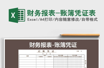 2021年財務報表-賬簿憑證表