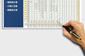 2021年銷售統(tǒng)計表(月份年度匯總表)自動計算免費(fèi)下載