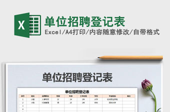 2021年單位招聘登記表