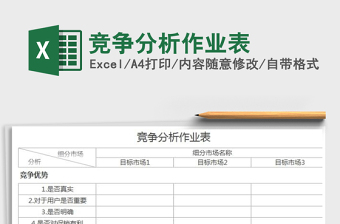 2021年競(jìng)爭(zhēng)分析作業(yè)表