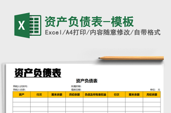 2021年資產(chǎn)負(fù)債表-模板
