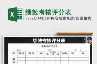 2021年績效考核評(píng)分表