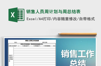 2021年銷售人員周計劃與周總結表
