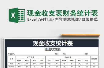 2021年現(xiàn)金收支表財(cái)務(wù)統(tǒng)計(jì)表