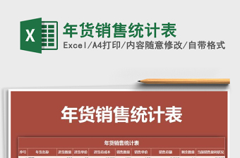 2021年年貨銷售統(tǒng)計(jì)表