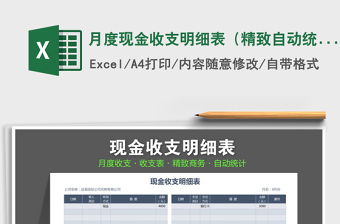 2021年月度現(xiàn)金收支明細(xì)表（精致自動(dòng)統(tǒng)計(jì)）