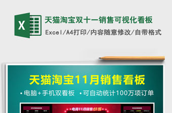 2021年天貓淘寶雙十一銷售可視化看板