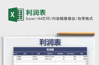 2021年利潤(rùn)表