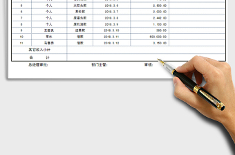 2021年公司财务出纳收支表（自动计算）