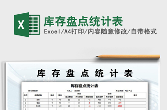 2021年庫存盤點統(tǒng)計表
