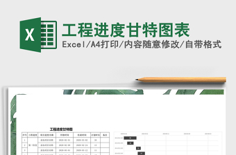 2021年工程進(jìn)度甘特圖表