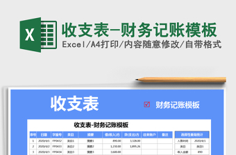 2021年收支表-財(cái)務(wù)記賬模板