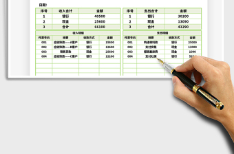 2021年现金银行存款收支日报表免费下载