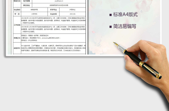 2021年個人求職簡歷表格