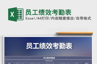 2021年員工績效考勤表