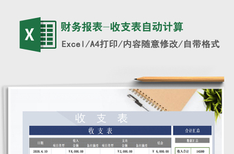 2021年財務報表-收支表自動計算