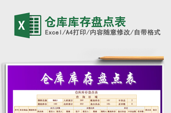 2021年倉庫庫存盤點表