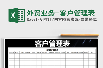 2021年外貿(mào)業(yè)務(wù)-客戶管理表免費下載