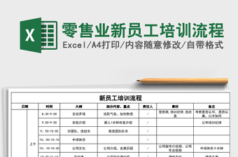 2021年零售業(yè)新員工培訓(xùn)流程