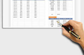 2021年公司月度日常收支明细表