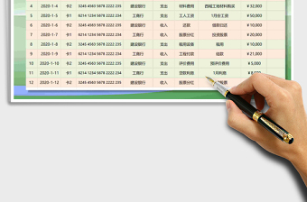 2021年銀行卡收入支出記錄