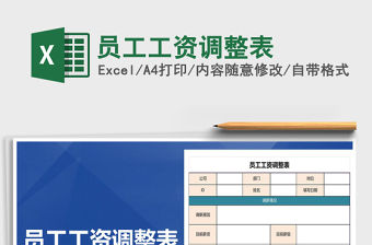 2021年員工工資調整表
