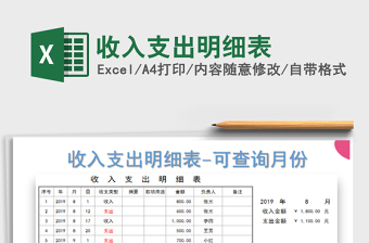 2021年收入支出明細表