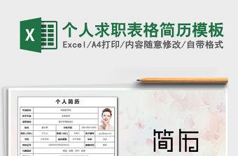 2021年個人求職表格簡歷模板