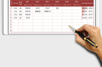 2021年周工作計劃