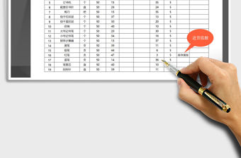 2021年文具庫存表（自動統計·進貨提醒）