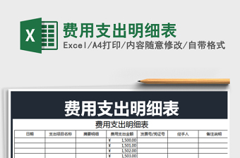 2021年費(fèi)用支出明細(xì)表