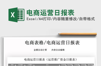 2021年電商運(yùn)營(yíng)日?qǐng)?bào)表