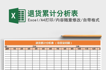 2022Excel退货原因分析表