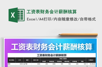2021年工資表財務(wù)會計薪酬核算