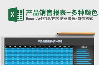2021年產(chǎn)品銷售報(bào)表-多種顏色