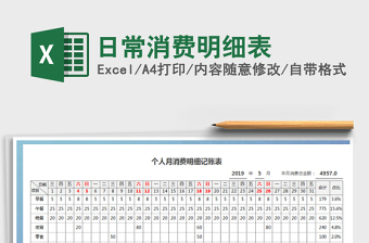 2021年日常消費明細表