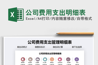 2021年公司費用支出明細(xì)表免費下載