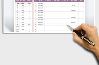 2021年学生费用开销登记表