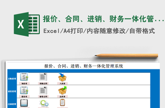 2021年报价、合同、进销、财务一体化管理系统-带损益表