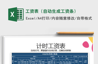 2021年工資表（自動(dòng)生成工資條）