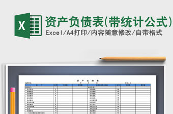 2021年資產負債表(帶統計公式)