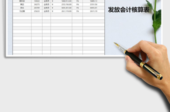 2021年月度提成奖金发放会计核算表