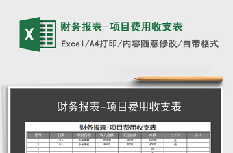 2021年財(cái)務(wù)報(bào)表-項(xiàng)目費(fèi)用收支表