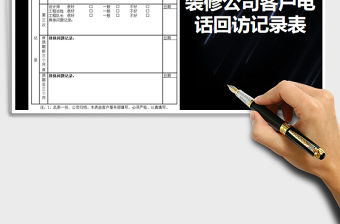 2021年裝修公司--客戶回訪表格