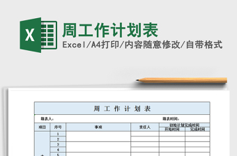 2021年周工作計(jì)劃表