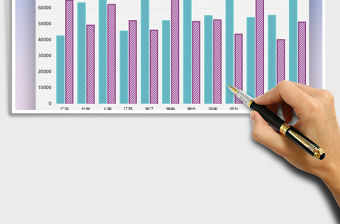 2021年柱形圖通用數據對比模板
