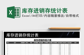 2021年庫存進(jìn)銷存統(tǒng)計表