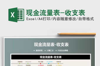 2021年現(xiàn)金流量表-收支表