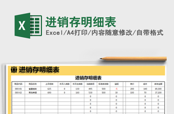 2021年進(jìn)銷存明細(xì)表