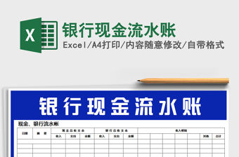 2021年銀行現金流水賬